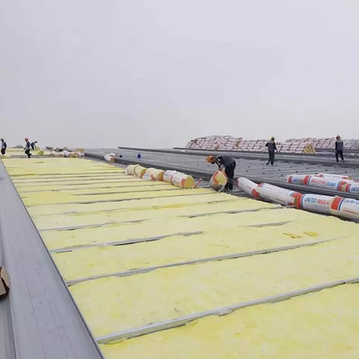 Yellow Fireproof Glass Wool Sandwich Panel Multipurpose Soundproof