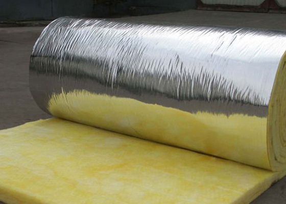 Width 600/1200mm Glass Wool Insulation Material Heat Resistant