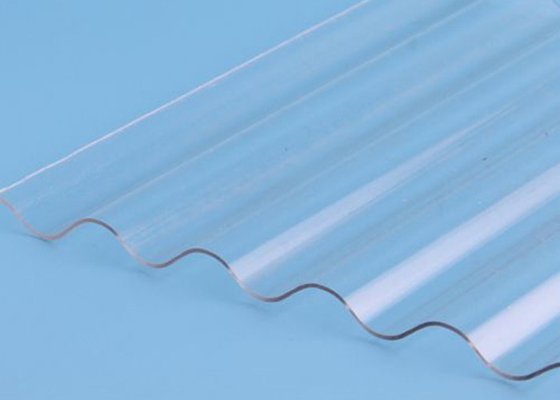 Anticorrosive Transparent Corrugated Sheet , Heatproof Clear Plastic Roof Tiles
