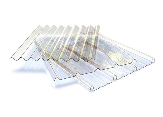 Harmless Transparent Polycarbonate Roof Tiles Explosionproof Nontoxic