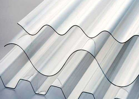 Harmless Transparent Polycarbonate Roof Tiles Explosionproof Nontoxic