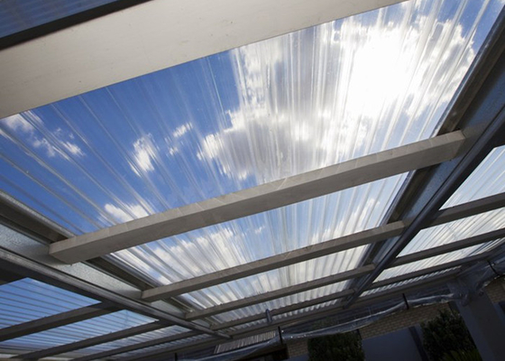 Multipurpose Clear Plastic Roofing Panels Transparent UV Proof Heatproof