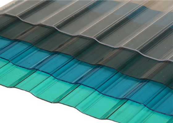 Greenhouse Harmless Transparent Roof Tiles , Explosionproof Corrugated Roof Sheet