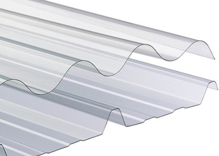 Anticorrosive Transparent Corrugated Sheet , Heatproof Clear Plastic Roof Tiles