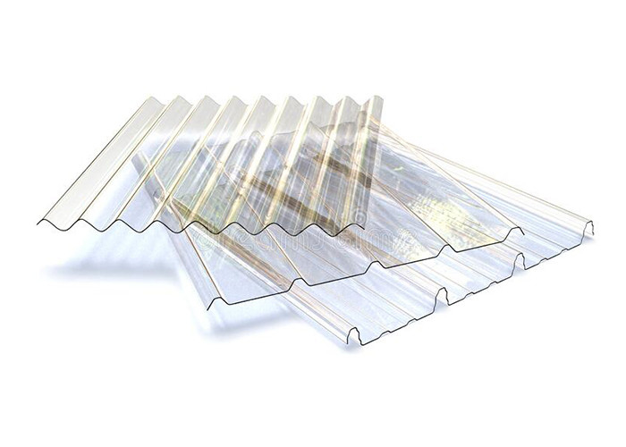 Harmless Transparent Polycarbonate Roof Tiles Explosionproof Nontoxic